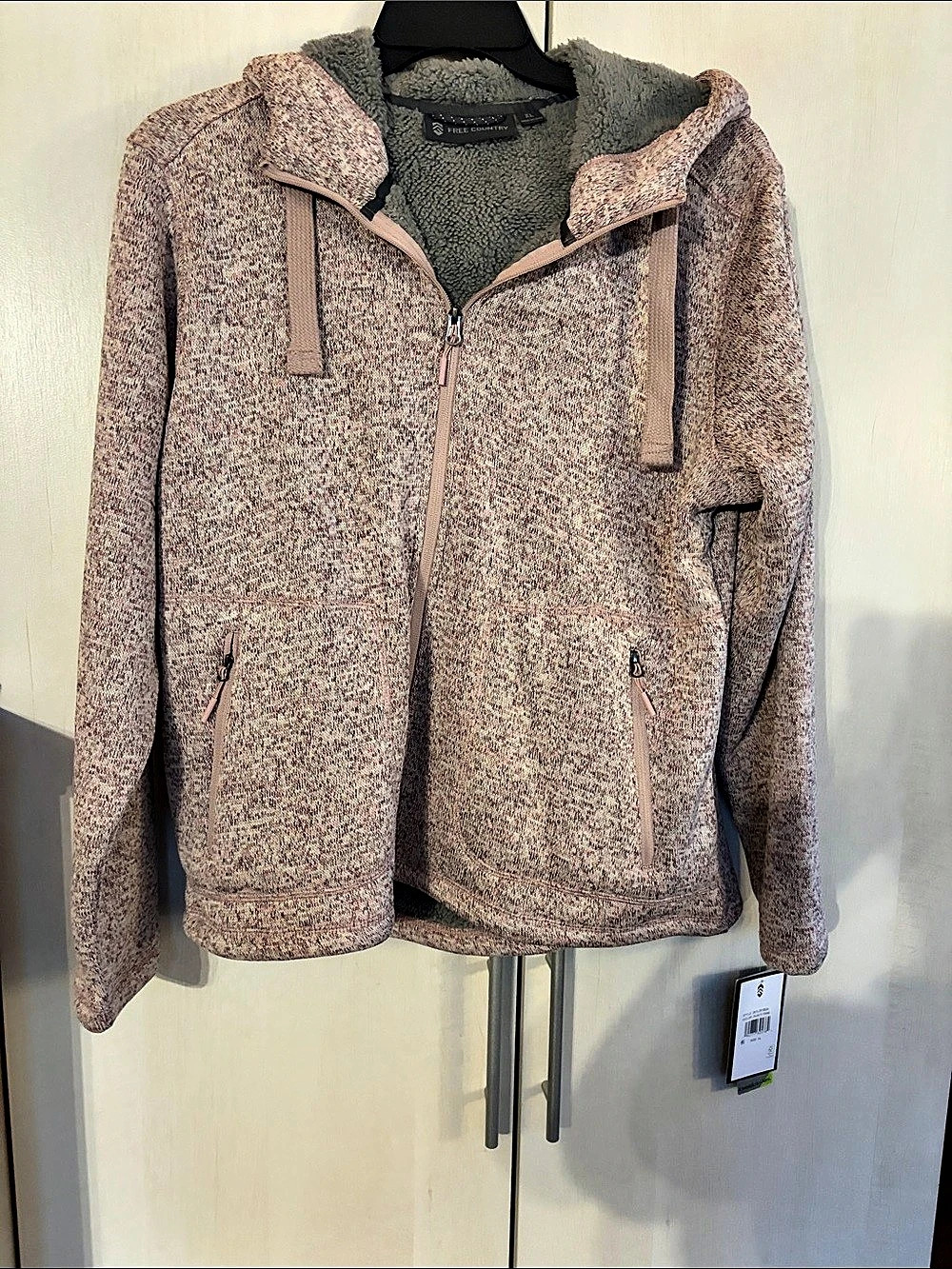 Free Country Women's Mountain Fleece Jacket Pink & Gray